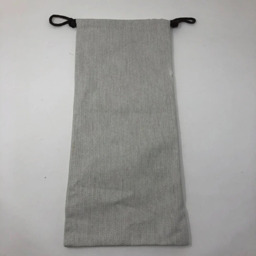 Authentic Hermes Dust Bag Fabric Storage Travel Logo Shoe Belt Purse‎ 15.5x6.5